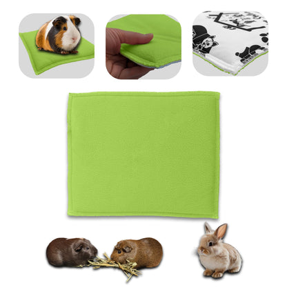 Fleece Guinea Pig and Rabbit Play Mat - All in One, it's a Blanket, a Giant Tunnel, a House, a Cushion and a Bed - Comfortable - Available in 3 Colors and 6 Sizes