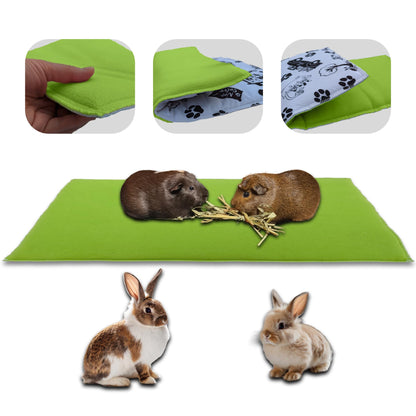 Fleece Guinea Pig and Rabbit Play Mat - All in One, it's a Blanket, a Giant Tunnel, a House, a Cushion and a Bed - Comfortable - Available in 3 Colors and 6 Sizes