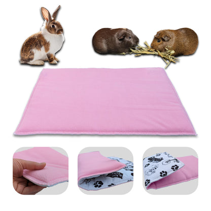 Fleece Guinea Pig and Rabbit Play Mat - All in One, it's a Blanket, a Giant Tunnel, a House, a Cushion and a Bed - Comfortable - Available in 3 Colors and 6 Sizes